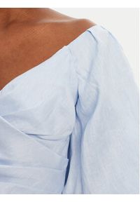 BARDOT Bluzka Eva Linen 57892TB2 Błękitny Regular Fit. Kolor: niebieski. Materiał: len