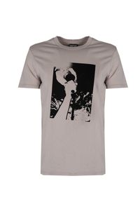 Diesel T-Shirt "Just" | A038130QCAH | Mężczyzna | Piaskowy. Okazja: na co dzień. Materiał: bawełna. Długość: długie. Wzór: jednolity, nadruk. Sezon: lato. Styl: elegancki, casual