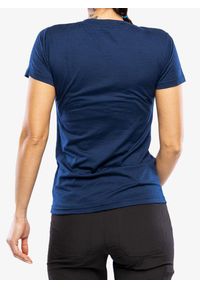 SENSOR - Koszulka z nadrukiem damska Sensor Merino Active PT. Kolor: niebieski. Wzór: nadruk