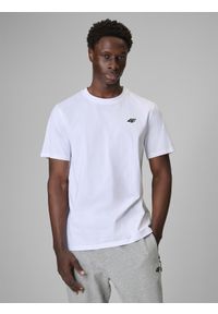 4f - 4F T-shirt regular gładki męski (3-pack) - biały L. Okazja: na co dzień. Kolor: biały. Materiał: bawełna, jeans, materiał. Wzór: gładki. Styl: casual, klasyczny #1