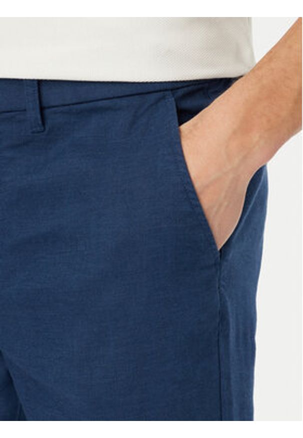 TOMMY HILFIGER - Tommy Hilfiger Chinosy Denton MW0MW42337 Niebieski Straight Fit. Kolor: niebieski. Materiał: len