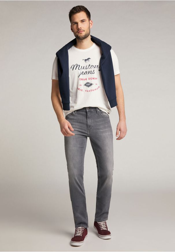 Mustang - MUSTANG MĘSKIE SPODNIE JEANSOWE TRAMPER TAPERED DENIM GREY 1011344 4500 883