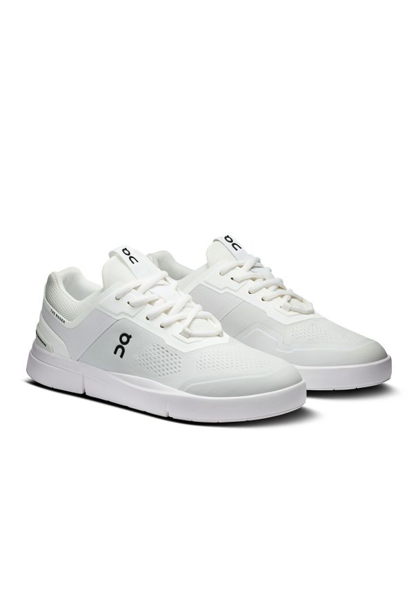 On - ON THE ROGER Spin White | Black Sneakersy damskie. Okazja: na co dzień, do pracy. Kolor: biały. Materiał: materiał. Szerokość cholewki: normalna. Sport: tenis