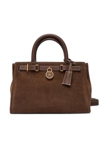 TOMMY HILFIGER - Tommy Hilfiger Torebka American Icon Mini Tote Suede Le AW0AW18202 Brązowy. Kolor: brązowy. Materiał: skórzane