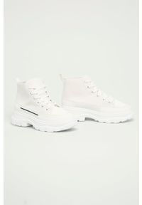 Answear Lab - Trampki. Nosek buta: okrągły. Zapięcie: sznurówki. Kolor: biały. Obcas: na platformie. Styl: wakacyjny #4