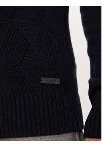 Pierre Cardin Sweter C5 51122/5076/6323 Granatowy Regular Fit. Kolor: niebieski. Materiał: wełna, bawełna