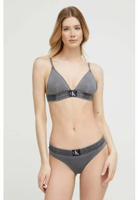 Calvin Klein figi kąpielowe kolor czarny. Kolor: szary. Materiał: materiał #3