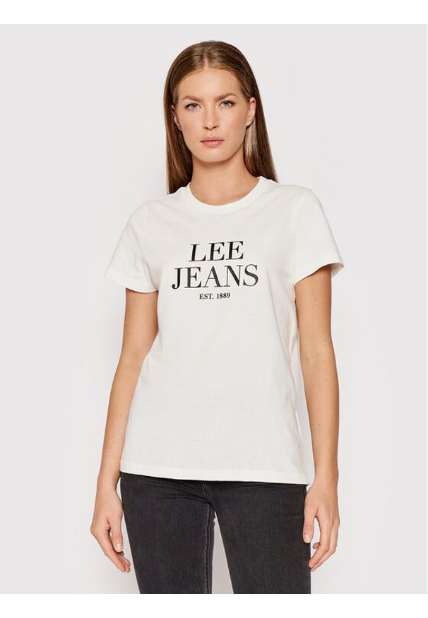 Lee T-Shirt Graphic Tee L41UFERR 112140053 Biały Regular Fit. Kolor: biały. Materiał: bawełna