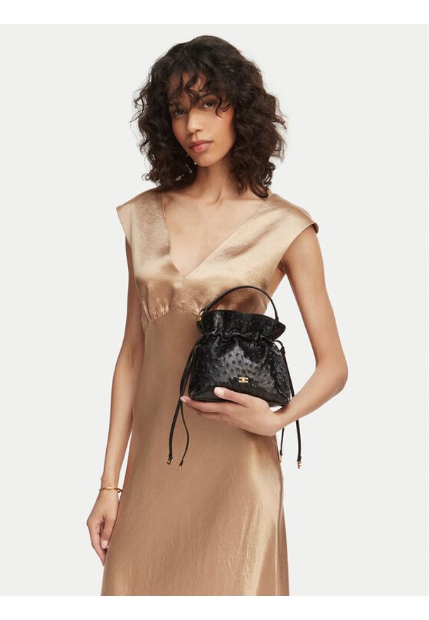 Elisabetta Franchi Torebka BS-51N-62E2-V600cza Czarny. Kolor: czarny. Materiał: skórzane