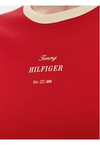 TOMMY HILFIGER - Tommy Hilfiger T-Shirt Monotype WW0WW44586 Czerwony Regular Fit. Kolor: czerwony. Materiał: bawełna #5