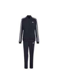 Adidas - Essentials 3-Stripes Track Suit. Kolor: biały, niebieski, wielokolorowy. Materiał: dresówka #1