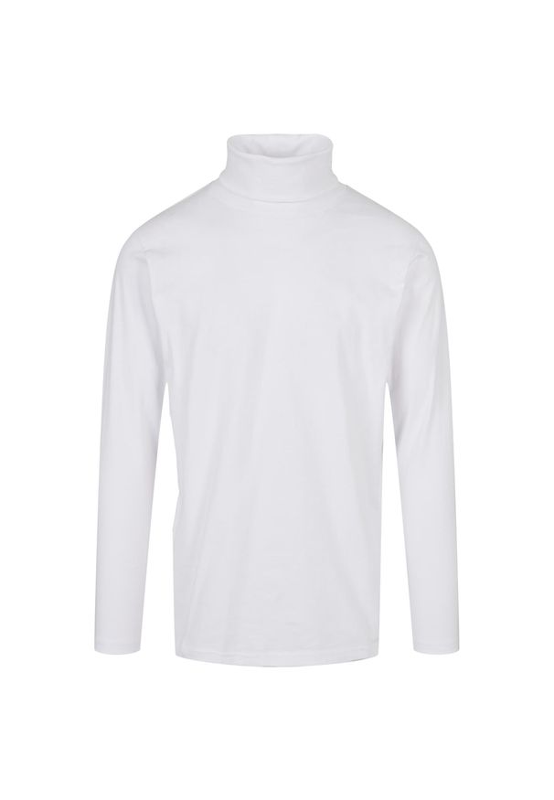 BUILD YOUR BRAND - Bluza Z Długim Rękawem Unisex Turtle Neck Dla Dorosłych. Kolor: biały. Długość rękawa: długi rękaw. Długość: długie