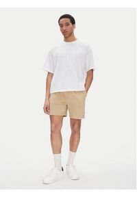 Tommy Jeans Szorty sportowe Flag Beach DM0DM21931 Beżowy Regular Fit. Kolor: beżowy. Materiał: bawełna. Styl: sportowy #5