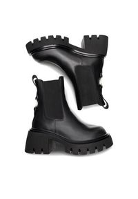 Badura Botki 8108 Czarny. Kolor: czarny. Materiał: skóra