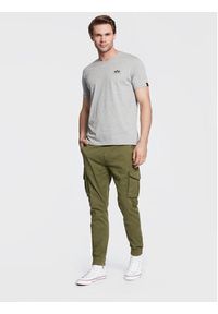 Alpha Industries T-Shirt Basic 188505 Szary Regular Fit. Kolor: szary. Materiał: bawełna #4