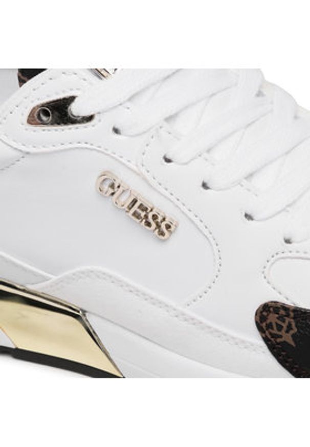 Guess Sneakersy Moxea FL5MOX FAL12 Biały. Kolor: biały. Materiał: skóra