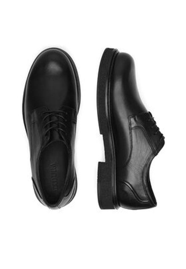 Badura Półbuty CALEB-01 MI08 Czarny. Kolor: czarny. Materiał: skóra