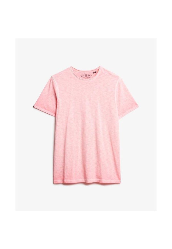 Koszulka Superdry Raw Edge. Kolor: różowy