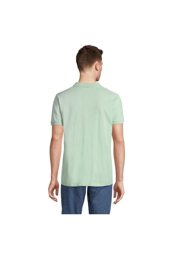 SOL'S - Męska Koszulka Polo Planet. Typ kołnierza: polo. Kolor: zielony. Sport: turystyka piesza