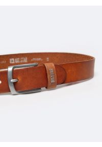 Big-Star - Pasek męski skórzany jasnobrązowy 1126 802. Kolor: brązowy. Materiał: skóra. Styl: elegancki, casual, klasyczny #6