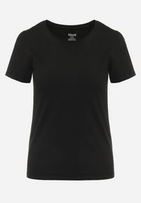 Born2be - Czarny Bawełniany T-shirt o Klasycznym Kroju Zilira. Kolor: czarny. Materiał: bawełna. Styl: klasyczny #6