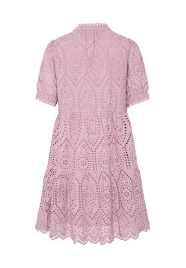 YAS Sukienka letnia Holi 26027163 Różowy Regular Fit. Kolor: różowy. Materiał: bawełna. Sezon: lato