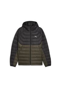 Puma - Męska kurtka puchowa z kapturem PUMA PACKLITE. Typ kołnierza: kaptur. Kolor: zielony. Materiał: puch. Sport: turystyka piesza