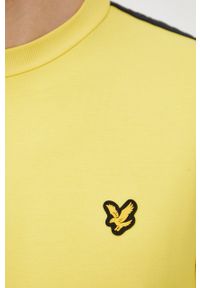 Lyle & Scott bluza męska kolor żółty z aplikacją. Kolor: żółty. Materiał: poliester, materiał. Wzór: aplikacja #3
