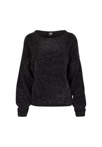 Urban Classics - Damski Sweter Szenilowy Oversize. Kolor: czarny #1