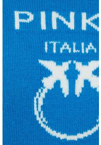 Pinko sweter wełniany damski kolor niebieski. Kolor: niebieski. Materiał: wełna #2