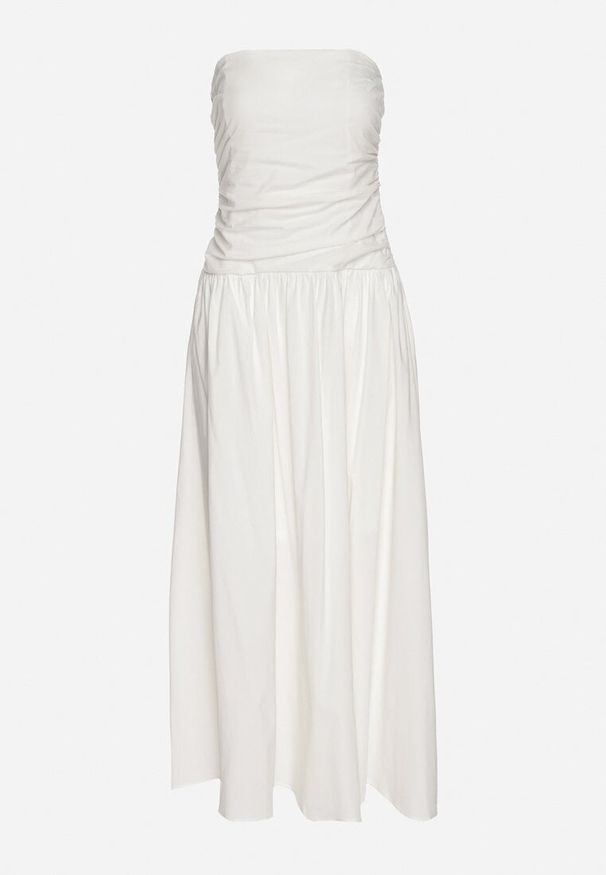 Born2be - Biała Sukienka z Bawełny Typu Bodycon Filarose. Okazja: na randkę, na co dzień, na imprezę. Kolor: biały. Materiał: bawełna. Typ sukienki: bodycon. Styl: casual, elegancki, klasyczny