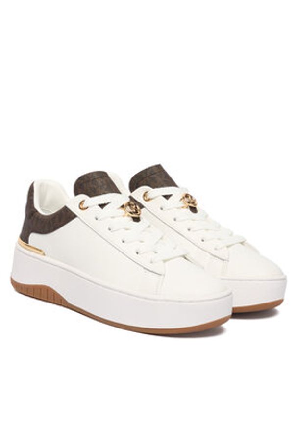 MICHAEL Michael Kors Sneakersy Dottie 43F5DTFS2L Biały. Kolor: biały. Materiał: skóra