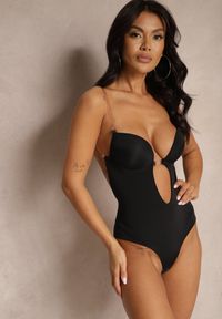 Renee - Czarne Modelujące Body z Usztywniany Miseczkami na Regulowanych Ramiączkach Pinnessa. Kolor: czarny #1