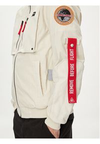 Aeronautica Militare Kurtka bomber 241AB2152CT3260 Écru Regular Fit. Materiał: bawełna #3
