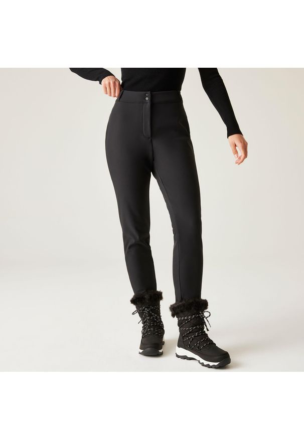 DARE 2B - Damskie spodnie narciarskie Sleek IV. Kolor: czarny. Materiał: tkanina. Sezon: zima. Sport: narciarstwo