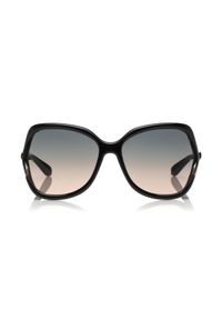 Tom Ford - TOM FORD - Czarne okulary przeciwsłoneczne Anouk. Kolor: czarny. Materiał: materiał. Wzór: geometria #4