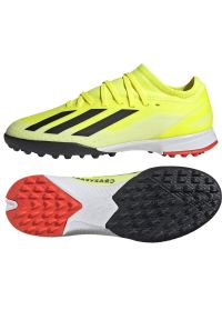 Adidas - Buty adidas X Crazyfast League Tf Jr IF0681 żółte. Kolor: żółty. Materiał: syntetyk, guma, materiał. Szerokość cholewki: normalna