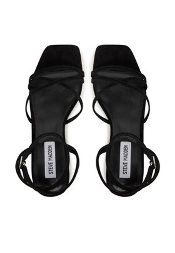 Steve Madden Sandały Gleams SM11003712 Czarny. Kolor: czarny. Materiał: zamsz, skóra