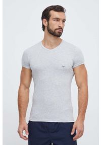 Emporio Armani Underwear - Emporio Armani - T-shirt 110810.CC729. Kolor: szary. Materiał: dzianina #1