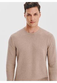 Pako Lorente - PAKO LORENTE - Sweter męski w kolorze beżowym. Kolor: beżowy, czarny. Materiał: wełna, bawełna. Sezon: jesień #9