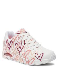 skechers - Skechers Sneakersy Uno - Dripping In Love 155507/WCRL Biały. Kolor: biały. Materiał: skóra #3