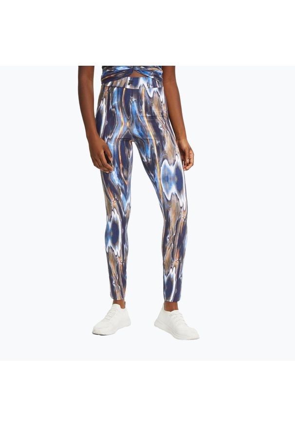 Fila - Legginsy damskie FILA Clamart AOP High Waist. Stan: podwyższony. Kolor: niebieski. Sport: taniec, joga i pilates