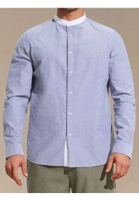 Sinsay - Bawełniana koszula slim fit - szary. Kolor: szary. Materiał: bawełna