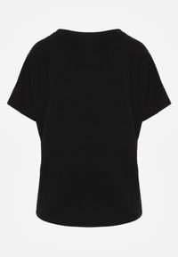 Born2be - Czarny T-shirt Bawełniany Klasyczny o Fasonie Oversize z Dłuższym Tyłem Nemedora. Okazja: na co dzień. Kolor: czarny. Materiał: bawełna. Długość: długie. Styl: klasyczny #6