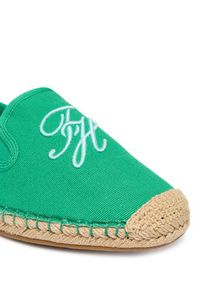 TOMMY HILFIGER - Tommy Hilfiger Espadryle Th Script Summer Espadrille FW0FW09240 Zielony. Kolor: zielony. Materiał: materiał #4