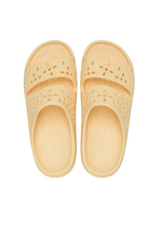 Crocs Klapki Classic Floral Cutout Sandal 210966 Pomarańczowy. Kolor: pomarańczowy
