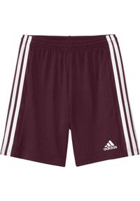 Adidas - Spodenki piłkarskie dla dzieci adidas Squadra 21 Short. Kolor: biały, wielokolorowy, brązowy. Długość: krótkie. Styl: sportowy