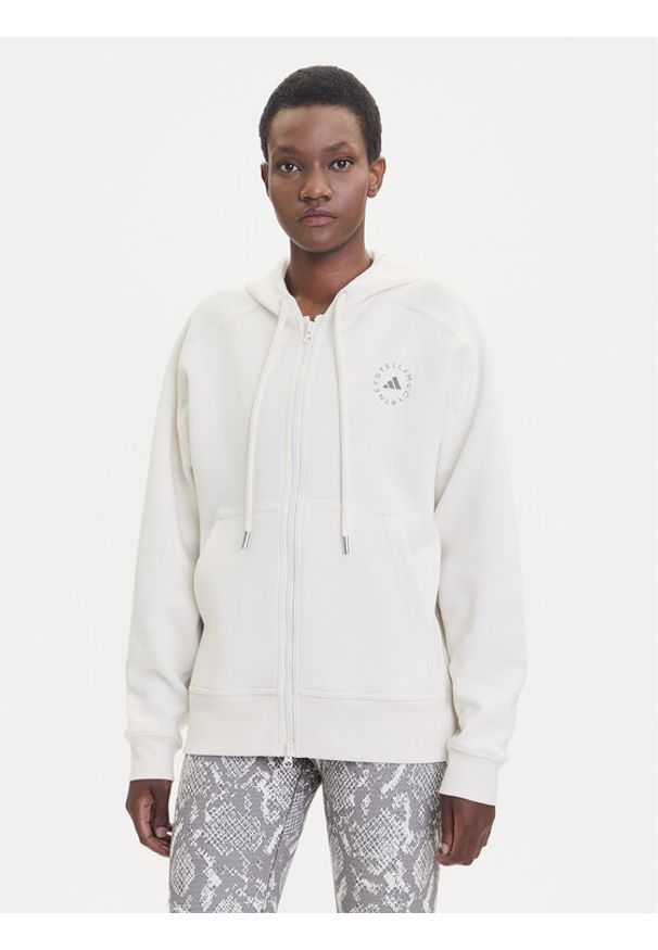 Adidas by Stella McCartney - adidas by Stella McCartney Bluza JX6769 Beżowy Loose Fit. Kolor: beżowy. Materiał: bawełna