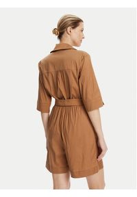 Max Mara Beachwear Kombinezon Canard 2516241019 Brązowy Regular Fit. Kolor: brązowy. Materiał: bawełna #3