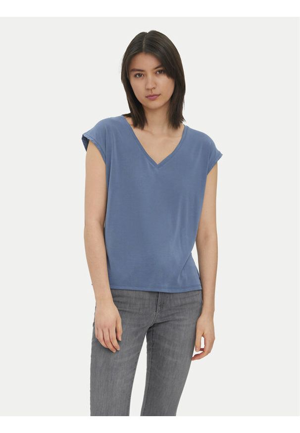 Vero Moda T-Shirt Filli 10247666 Niebieski Regular Fit. Kolor: niebieski. Materiał: syntetyk